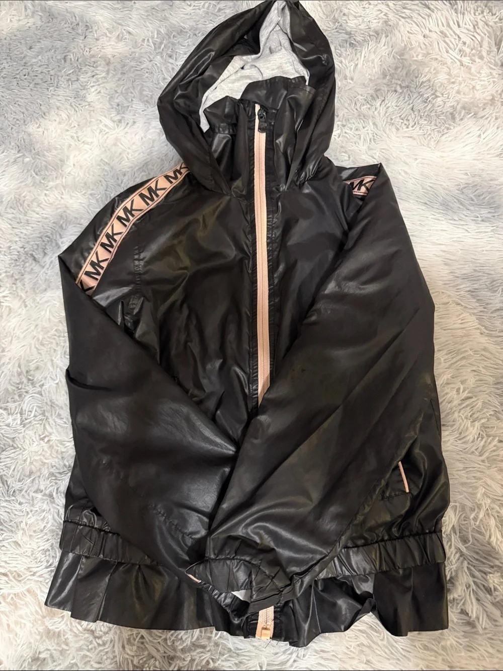 Girls Michael Kors Black Hooded Rain Jacket 🖤